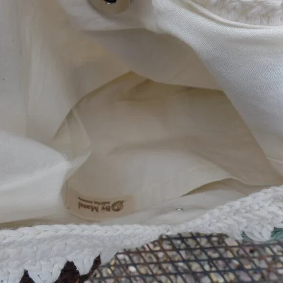 Crochet Floral Hobo Tote Knit Granny Square Boho Lined 'By Masal' Hippy Bag NWOT - Picture 5 of 6